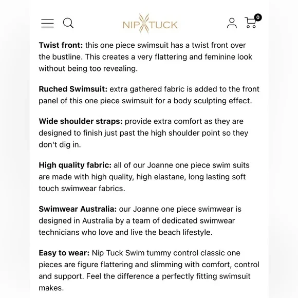 OnePiece NipTuck Joanne sz4 fitC-DD Swim• power mesh•bodySculpting tummy control - Picture 12 of 12